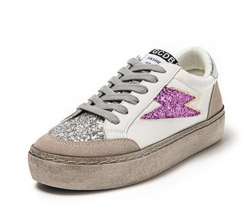 JOMIX Sneaker Donna Casual Scarpe Sportive da Tempo Libero Scarpe Ginnastica Ragazza Elegante SD8923-4 Viola 38