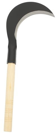 CIYODO Handliche Handsichel Mit Langem Stiel Aus Manganstahl Scharf Und Langlebig Für Gartenarbeit Unkrautentfernung Und Gras Ergonomischer Griff Für Komfortable Einhandbedienung