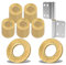 50 rondelle piatte in ottone M8, M8 x 16 x 1 mm, assortimento di anelli per rondelle, cerniere per porta, anelli di montaggio, rondelle in ottone massiccio, per sollevare porte