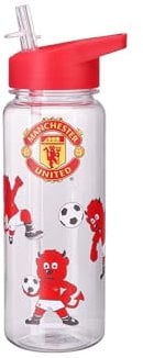 FOCO Officially Licensed Manchester United FC Kids Red Devils Football Mascot Water Bottle 600ml