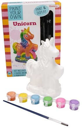 GICO Kinder DIY Einhorn Figur zum Bemalen Mädchen Jungen Kinder Geschenk Bastelset zum selber basteln und gestalten DIY-444
