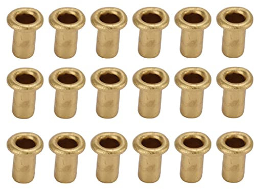ANKROYU 500PCS Leather Rivets, Metal Tubular Rivets, Through Hole Copper Air Eye Buckles, Brass Snaps Rivets, Heavy Duty Copper Rivets for Belt Book Scrapbook (1.7x3.5x2.8mm)