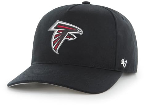 '47 NFL Atlanta Falcons Hitch RF Unisex Baseball Cap, Adjustable Snapback Strap, Team Logo, Colour Black