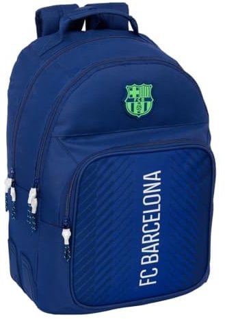 Safta F.C. BARCELONA NAVY BLUE - Mochila Escolar Infantil, Ideal para Niños de Diferentes Edades, Cómoda y Versátil, Calidad y Resistencia, 32x15x42 cm