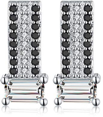 925 Sterling Ohrringe Schmuck Ohrstecker Für Frauen Weibliche Schwarz Spinell Stein 925 Schmuck