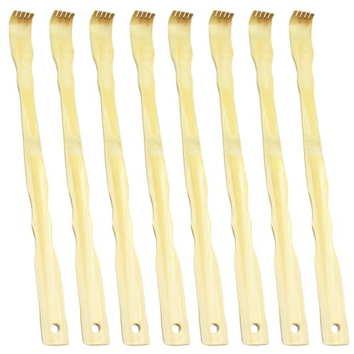 LEKEFETO 8 rascadores de espalda de madera, rascador de espalda de bambú natural, mango ergonómico para un alivio inmediato y relajación corporal (41 cm)