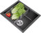 CWCQGH Fregadero de Cocina de Acero Inoxidable de un Solo tazón Fregadero de Barra de un Solo tazón Fregadero de Cocina Mueble bajo encimera Fregadero Empotrado Fregadero de SIF(60 40cm Black)