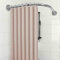 APHTOCF Viertelkreis Duschvorhangstange, Silber Eckdusche Gebogen Duschstange 70-95 cm X 90-130 cm, Rund-Duschstange, Biegeradius 30 cm, Winkel-Duschenstange, Für Badezimmer, Ankleidezimmer