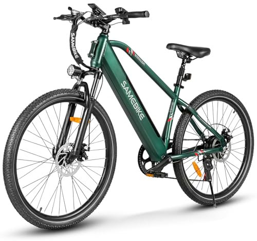 SAMEBIKE 27.5 E-Bike, Elektrofahrrad E-Bike Herren Damen mit 540Wh Akku, Bis zu 100KM, 250W Motor, E-Fahrrad mit 7-Gang-Getriebe, Pedelec Citybike EBike für Trekking RSA01 Men