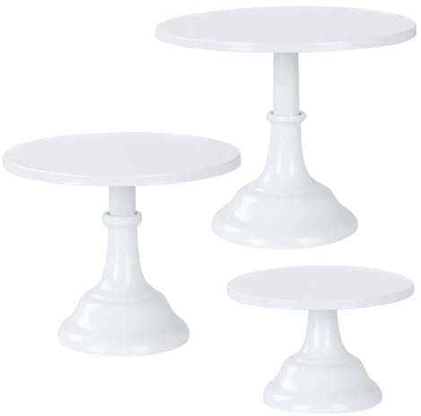 Juqoyue Alzatina per Torta da 3 Pezzi, Alzata per Cake, Alzata per Torta Alta per Tavolo da Dessert, Espositore Perfetto per Festa di Laurea di Matrimonio, Resistente