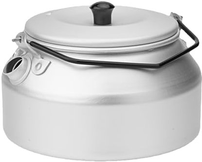 1L Aluminio Aleado Hervido Agua Hervidor De Acampada, Teter-a De Té De Campamento, Olla De Cocina De Cocina Con Mango Para Senderismo, Mochilero, Picnic, Jardín