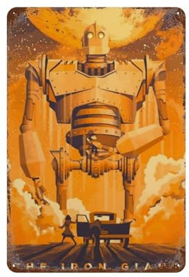 POALXFGB Movie The Iron Giant Poster1Wall Decor Art Metal Tin Poster Modern Bar Decorations30x20cm
