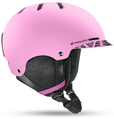Odoland Skihelm für Erwachsene und Jugend, Snowboardhelm für Herren und Damen, Schneehelm mit Ventilationssystem Abnehmbaren Ohrenpolstern, Brillenkompatibel für Skifahren & Snowboard