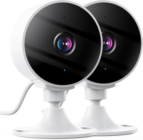 Elelink Überwachungskamera Innen 2K 3MP, WLAN Babyphone und Haustierkamera mit Bewegungserkennung, Zwei-Wege-Audio, Nachtsicht, kompatibel mit Alexa und Google Assistant, SD/Cloud, nur 2,4GHz WLAN