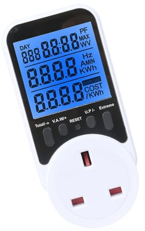 Oxxggkao Watt Meter Socket Power Meter Large Display Overloading Protective Wattage Tester Electricity Usage Tester Electricity Bill Calculator Socket
