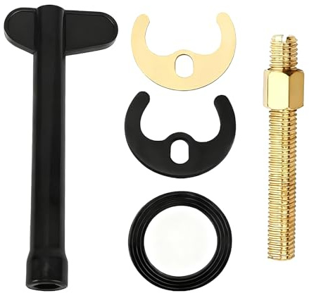 5 Pcs M10 Monobloc Tap Fixing Kit, Single Hole Basin Sink Mixer Tap | Single Hole Basin Sink Faucet Replacement Tap Bolt Nut Set. Durable copper & rubber parts, prevents tap wobble & loosening