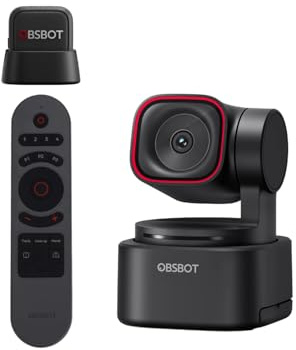 OBSBOT Tiny 3 Lite Webcam Bundle with Vox SE & Remote, AI-Powered Spatial Audio 4K - Compact AI Tracking PTZ Camera with 1/2 Sensor, Tri-Mic, Voice Control, 120FPS, HDR, Webcam for PC, Mac, Laptop