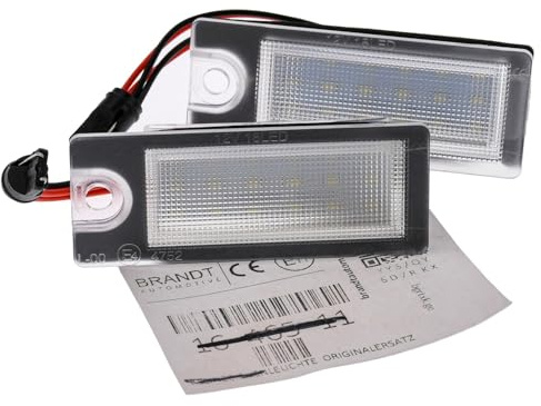BRANDT AUTOMOTIVE Kennzeichenleuchten LED kompatibel mit Volvo S60 I P2 01-09 S80 I P2 99-06 V70 II P2 00-07 XC70 II P2 01-07 XC90 I P2 03-14