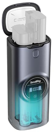 SMALLRIG Cargador de batería LP-E6P Power para cámaras Canon, con Celdas LG de 13600 mAh integradas, Cargador de Doble Ranura de 36 W, para Canon EOS R6 Mark III/II, R5 Mark II, C50, R5, R6, R7