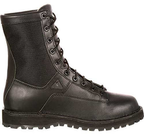 ROCKY Portland Lace-to-Toe Waterproof Public Service Boots, Black, Size 11(WI)