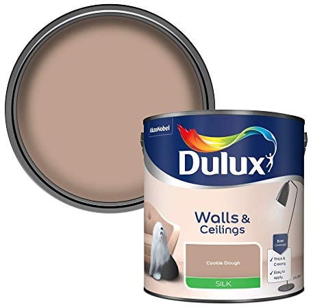 Dulux Silk Emulsion Paint For Walls And Ceilings - Cookie Dough 2.5 Litres