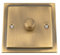 Mains LED Light Dimmer Switch 250W 1 Gang - Victorian Antique Brass - Push On/Off 2 Way