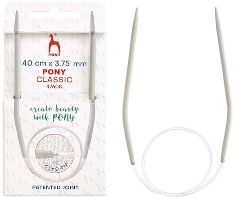 Agujas circulares de aluminio Pony Classic 40 cm 3,75 mm - 1 unidad
