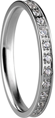 Bering Damen-Ring Edelstahl Zirkonia weiß Gr. 65 (20.7)-556-17-91