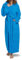 OAHOO Damen und Herren Frottee Bademantel mit Kapuze (1 Stück) Extra-langer Schnitt - Dresden Blue M