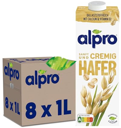 Alpro Haferdrink Original Natur Pflanzlicher Drink Vegan 8x1L