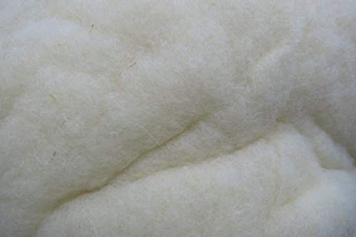Füllwatte aus 100 % Schafschurwolle, natur, 500 g,(29,90 €/kg) fein, kompostierbar, waschbar, Watte, Bastelwatte, geeignet als natürliches und nachwachsendes Füllmaterial für z.B. Plüschtiere, Puppen