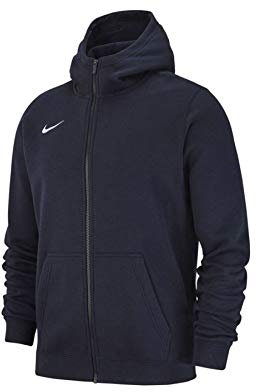 Nike Club19 Full-Zip, Felpa con Cappuccio Unisex Bambini, Obsidian White, L