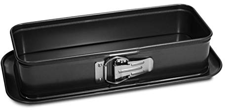 Guardini, Molde plumcake abatible 30x11 cm, Fondo antigoteo, Acero con revestimiento antiadherente, Negro, Made in Italy, Línea Gardenia
