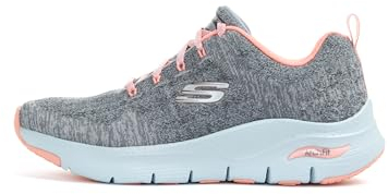 Skechers Arch Fit Comfy Wave, Scarpe Donna, Gray Pink, 39 EU