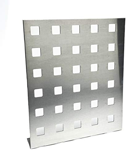 Balkongeländer Füllung Aluminium Lochblech QG20-50 Alu 2 mm dick Balkon Treppen Geländer Füllung Gitter Alublech Zuschnitt nach Maß (1000 mm x 300 mm)