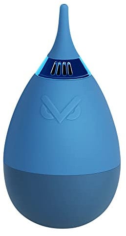 VSGO V-B012E Filtro de aire Blaster con filtro de diseño de vaso, limpieza de lentes soplador de aire comprimido para Nikon Sony Canon lente de cámara digital y limpieza de sensores (azul negro)