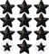 Nifocc Parches Bordados con Lentejuelas y Estrellas Negras, Parches para Planchar Apliques Costura Pegatinas para Ropa Jeans Chaquetas Sombreros Bolsos Mochilas Zapatos Zapatos 10 Unidades