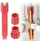 QUCUMER Llave de Plastico para Fregadero Llaves de Agua para Fregadero Llaves para Lavabo de Cocina Llave Grifo Cocina Llaves para Sink de Cocina/Inodoro/Lavabo/Baño/Cocina + Dos Inserciones, Rojo