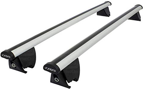 Dachträger Farad Hilo + Aluminium kompatibel mit Audi A4 Allroad (B8) von 2009 bis 2016 mit hoher Dachreling, offener Dachreling