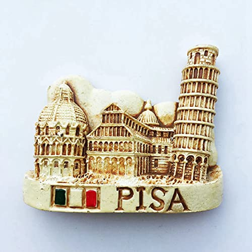 Weekino Pisa Schiefer Turm Italien Kühlschrankmagnet 3D Polyresin Touristische Stadtreise City Souvenir Collection Geschenk Starker Kühlschrank Aufkleber