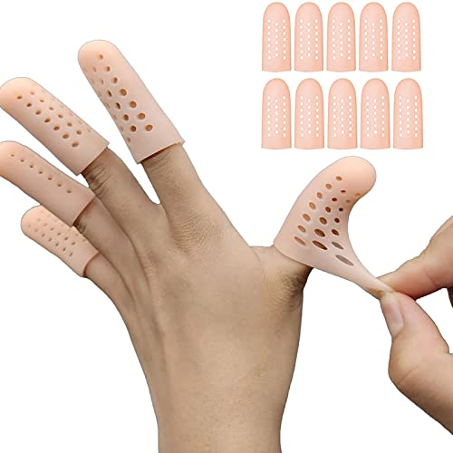 ZLXFT Atmungsaktiver Gel-Fingerschutz aus Silikon Gel-Fingerschutz für Triggerfinger, rissige Finger, Fingerarthritis