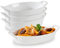 Ovale Au Gratin Auflaufformen für Ofenfest und Mikrowelle Kochen und Backen, 4-teiliges Geschirr-Set, hitzebeständige Keramik mit Griffen zum Servieren, kleine Mini-Auflaufform, 473 ml, Weiß