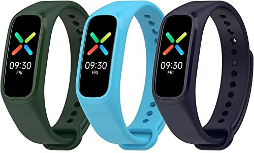 Chainfo Cinturino per Orologio compatibile con OPPO Band, Cinturino di Ricambio in Silicone per Orologio Sportivo (I [Pack of 3])