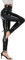 RIOJOY Damen High Waist Lederleggings Wetlook Kunstleder Leggins Sexy Lederoptik Leggings Hose, Schwarz M
