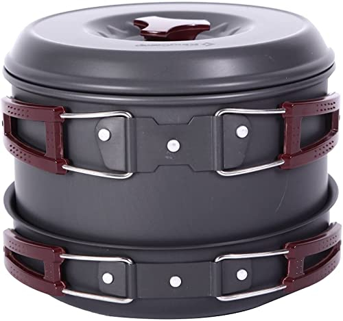 PEPDRO Cuisinière Pliable Cuisinerie Cuisinière en Aluminium léger Ensemble de cuisinières écologique for Le Camping Pique-Nique extérieur Randonnée Trekking Sac à Dos