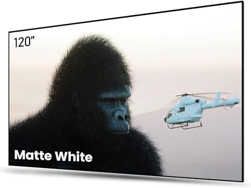 AWOL VISION 120-inch Projector Screen Fixed Frame, 1.3 dB Peak Gain, The Perfect Combo with LTV-2500, 80% Picture Quality Improved, 4K / 8K Ultra HD, Active 3D Wall Mount Projector Screen, MW-120