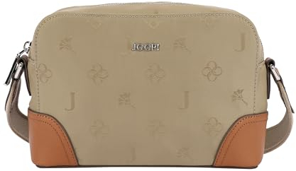 Joop! - Schultertasche Damen, Umhängetasche in Beige, Handtasche mit Reißverschluss