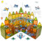 BUBUQE Magnetic Tiles Diamond Series with Lights 4 Pull-Back Metal Cars&7 Airplanes Magnet Tiles Building Block Toy for Kids Educational Construction STEM Toy, Great Gift for Kids Aged 3-8