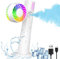Gofemial Ventilateur Portable Hand Misting Fan Atomization Fan Table 3 en1 Handheld, bureau Ventilateur Pulvérisation Silencieux Rechargeable 90 degrés Petit 34ml Mini USB RGB voyage Foldable