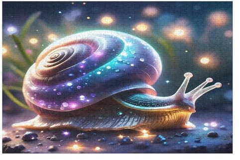 Puzzles Für Erwachsene Und Kinder, süße Schnecke -Puzzle, 1000 Teile, Kreative Holzpuzzles, Puzzles Für Erwachsene, Geschenke (75×50cm)